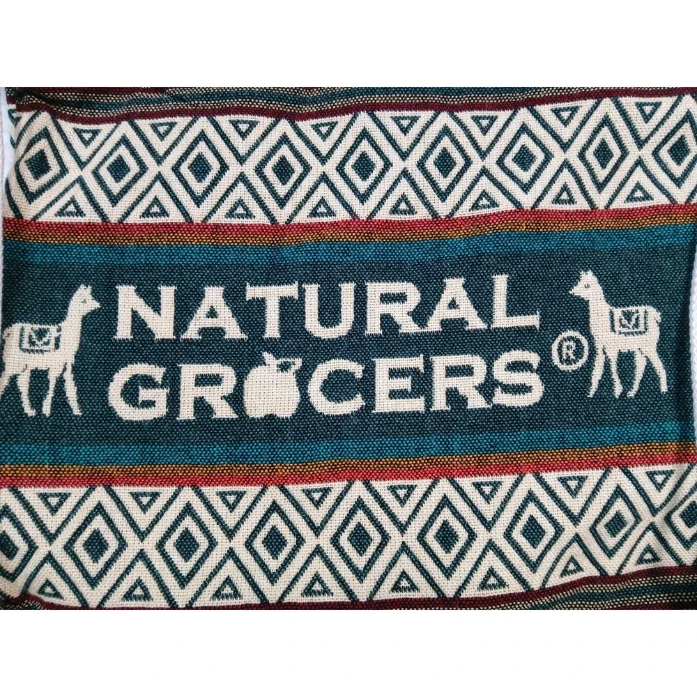 Natural Grocers Drawstring Bag‎ Backpack Alpaca Southwestern Tribal Boho Hippie